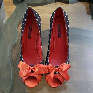 Pinup Penthouse polka dot heels